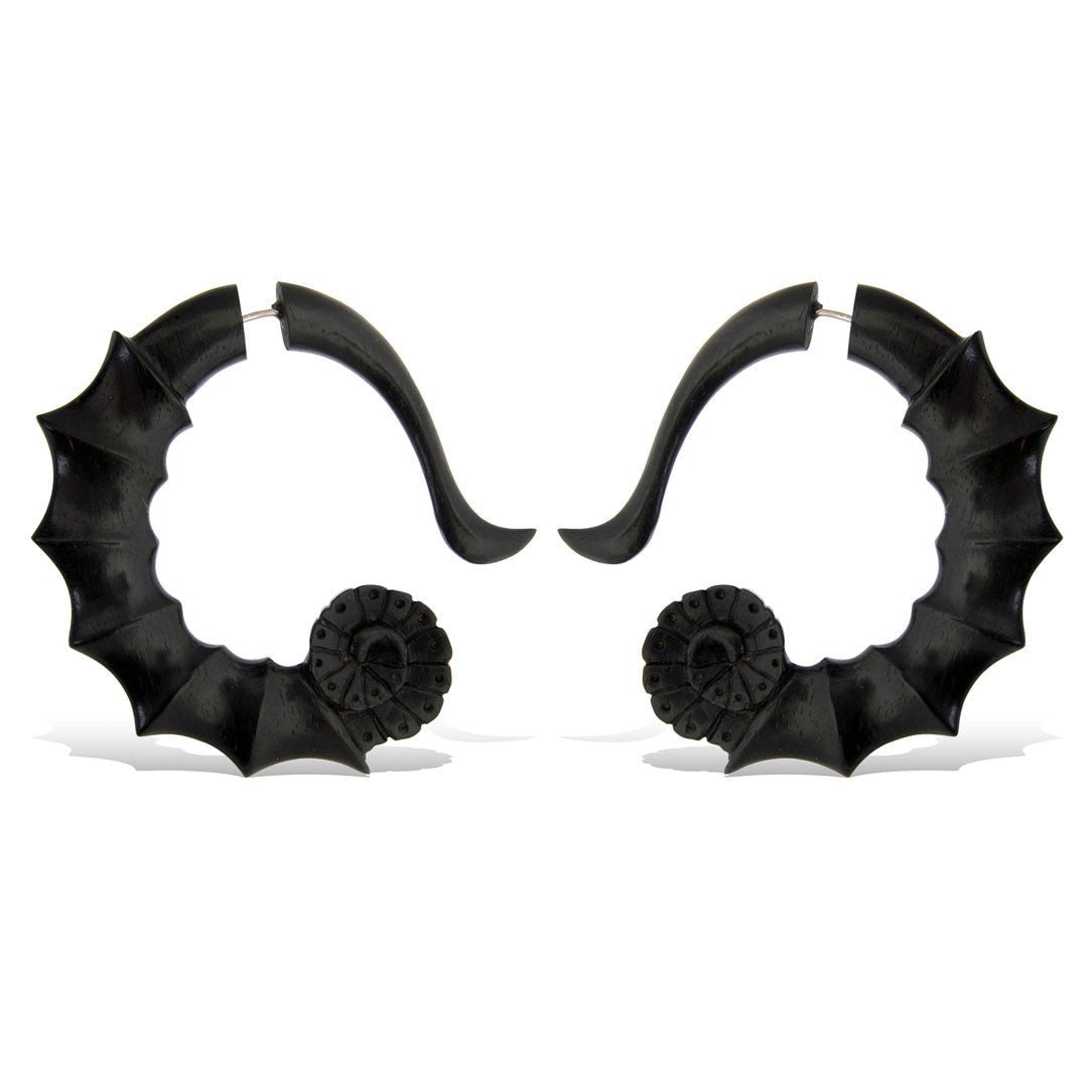 Last Pair! Snail Curls - Wood - Tree Spirit Wellness