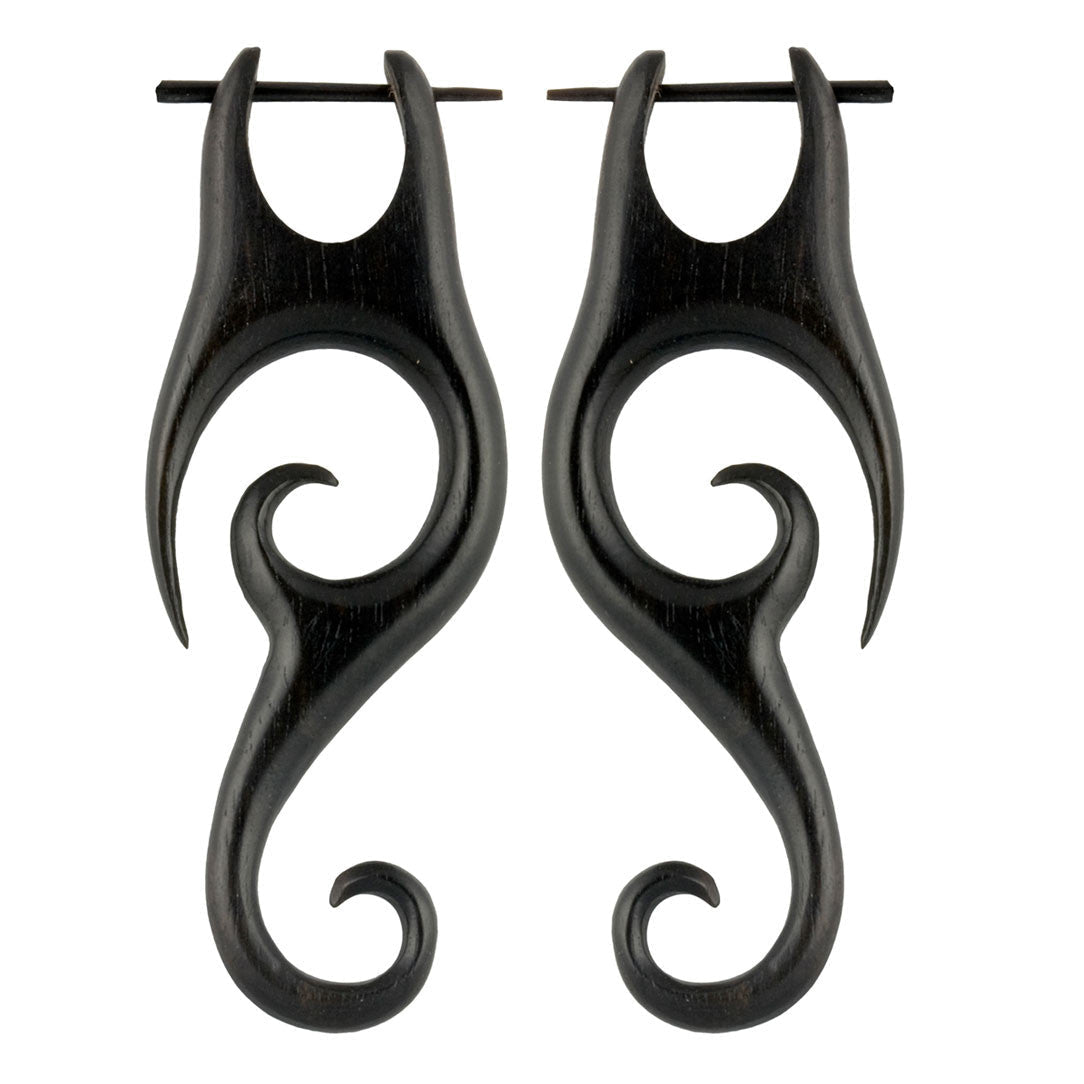 Last Pair! Tribal Curls - Wood - Tree Spirit Wellness