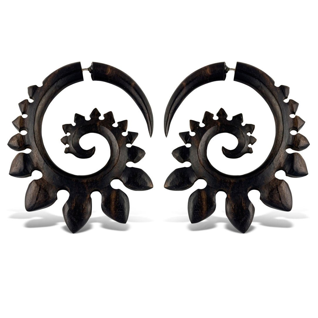 Last Pair! Zina Spirals - Wood - Tree Spirit Wellness