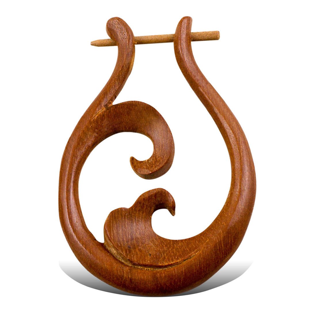Leia Hoops - Wood - Tree Spirit Wellness