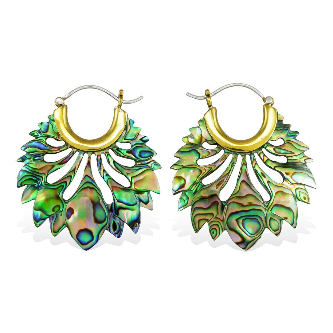 Leilani Hoops - Abalone Shell - Tree Spirit Wellness