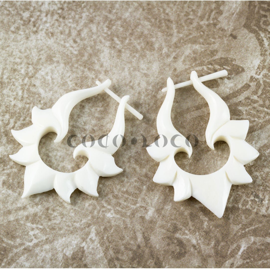 Lilly Hoops - Bone - Tree Spirit Wellness