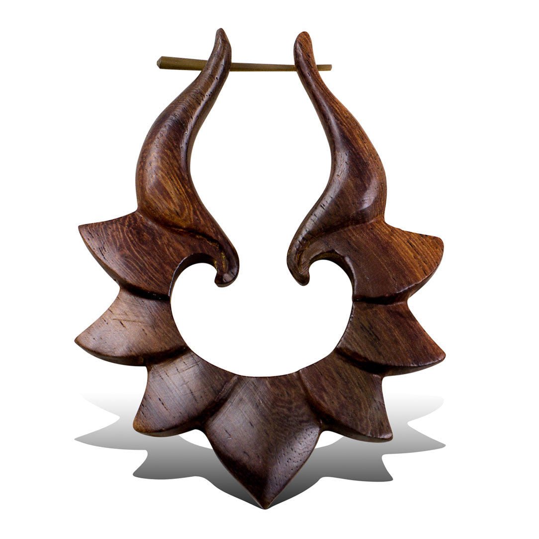 Lilly Hoops - Wood - Tree Spirit Wellness