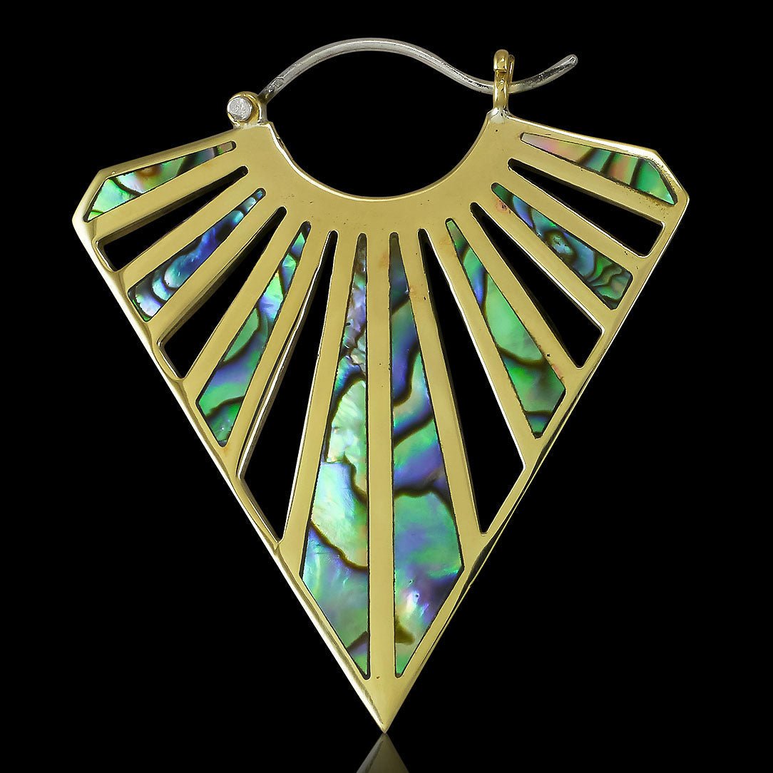 Limited! Abalone Spades - Silver Posts - Tree Spirit Wellness