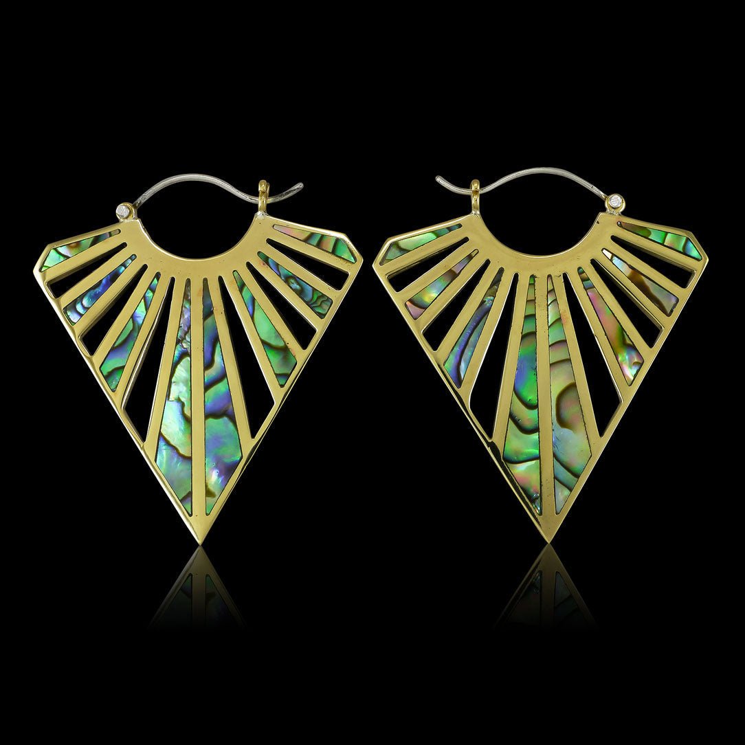 Limited! Abalone Spades - Silver Posts - Tree Spirit Wellness