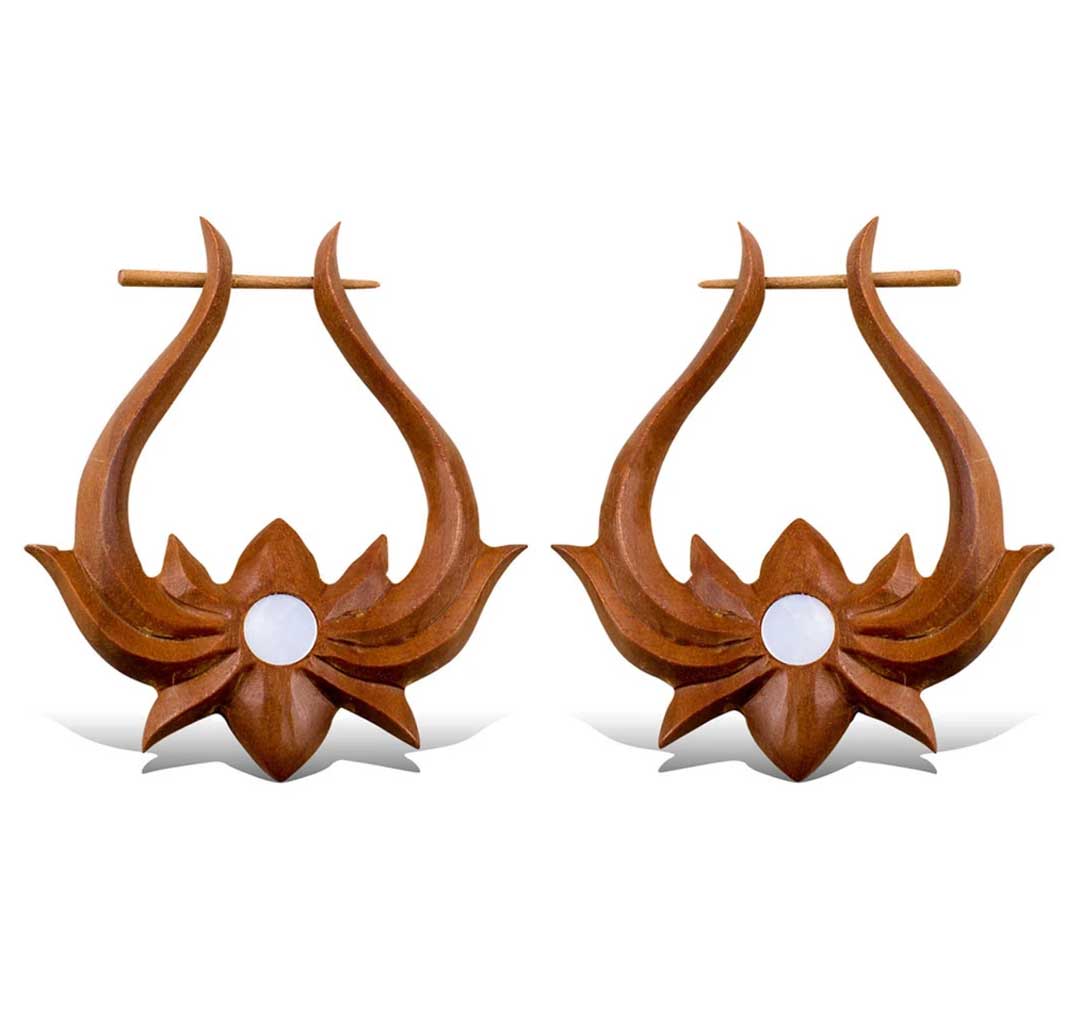 LOTUS HOOPS W SHELL freeshipping - Tree Spirit Wellness