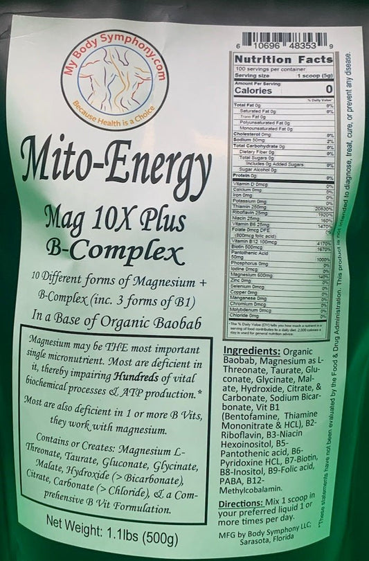 Mito-Energy Next Generation Magnesium & B-Complex Drink Mix - Tree Spirit Wellness
