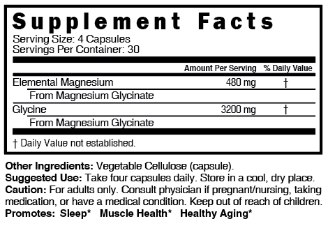 Nutri Magnesium Glycinate 480mg-120ct - Tree Spirit Wellness