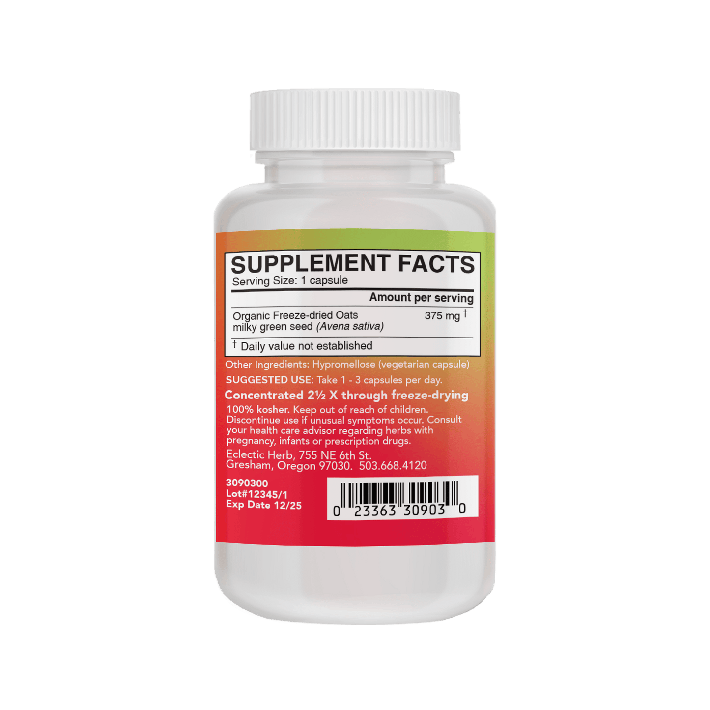 OATS CAPSULES - Tree Spirit Wellness