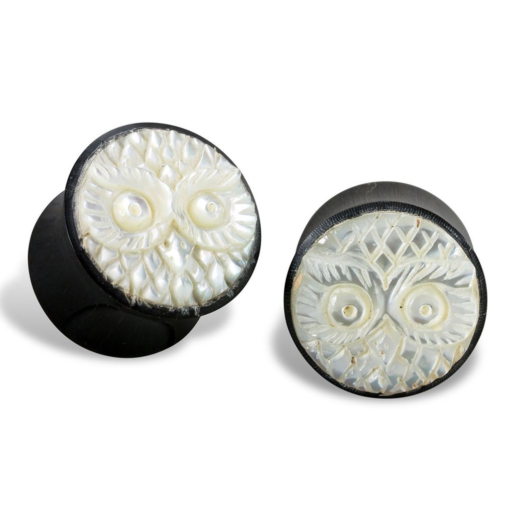 OWL SHELL PLUGS freeshipping - Tree Spirit Wellness