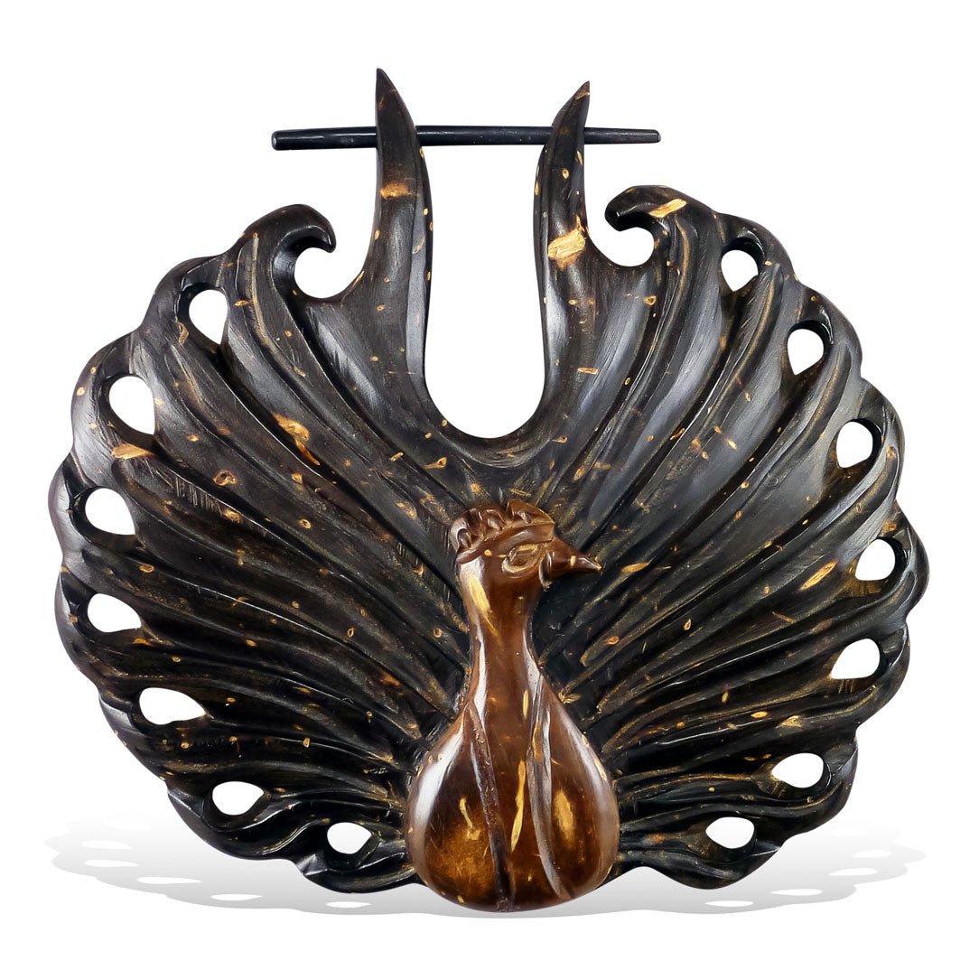 Peacock Hoops - Coconut - Tree Spirit Wellness