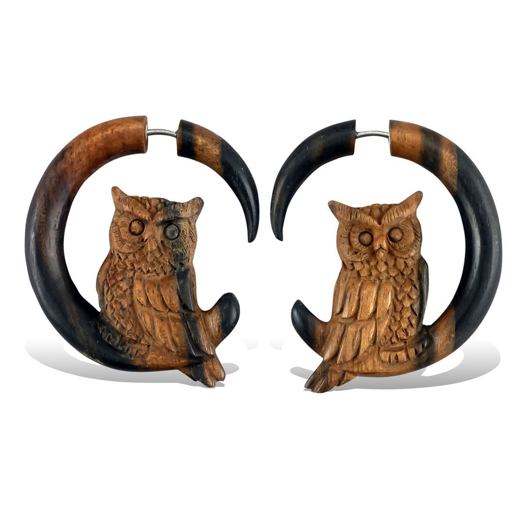 Perched Owl - Wood - Tree Spirit Wellness