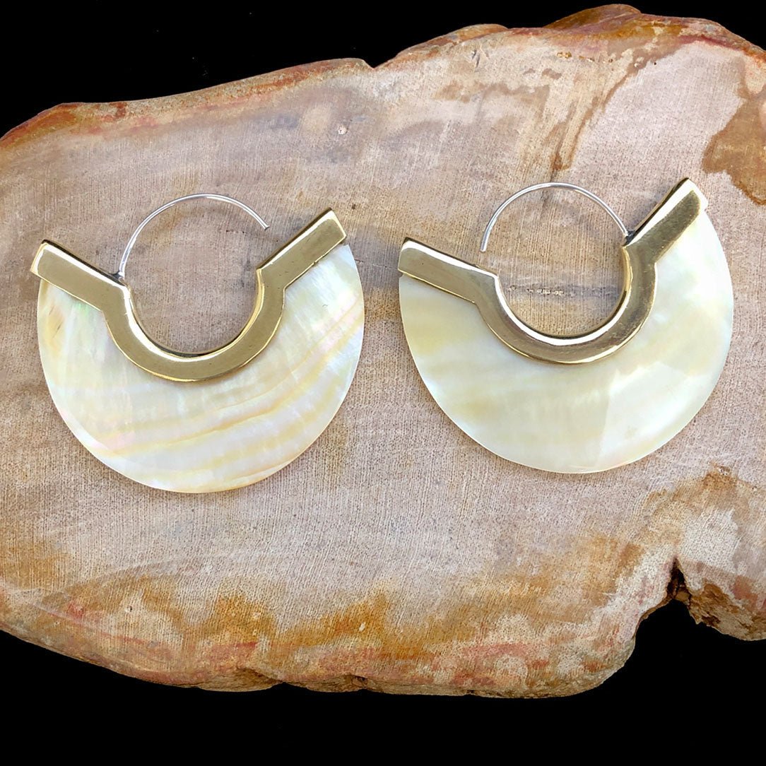 Prestigious Hoops - Yellow Shell - Tree Spirit Wellness