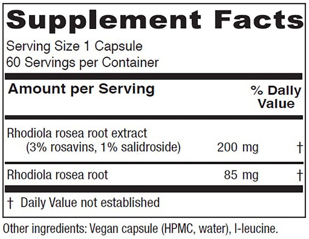 Rhodiola – 60 capsules - Tree Spirit Wellness