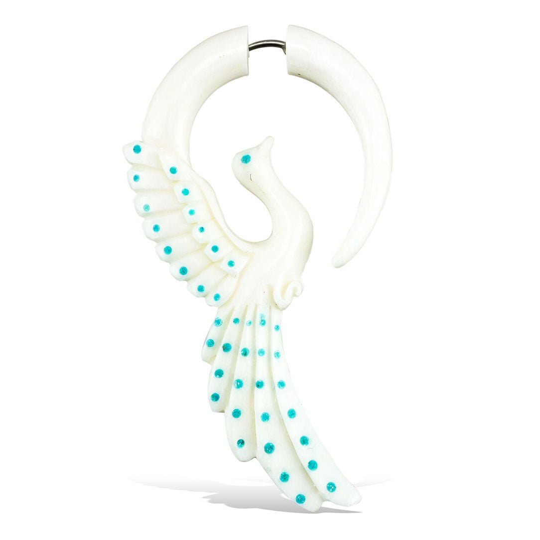 Rising Phoenix - Bone w/Turquoise - Tree Spirit Wellness