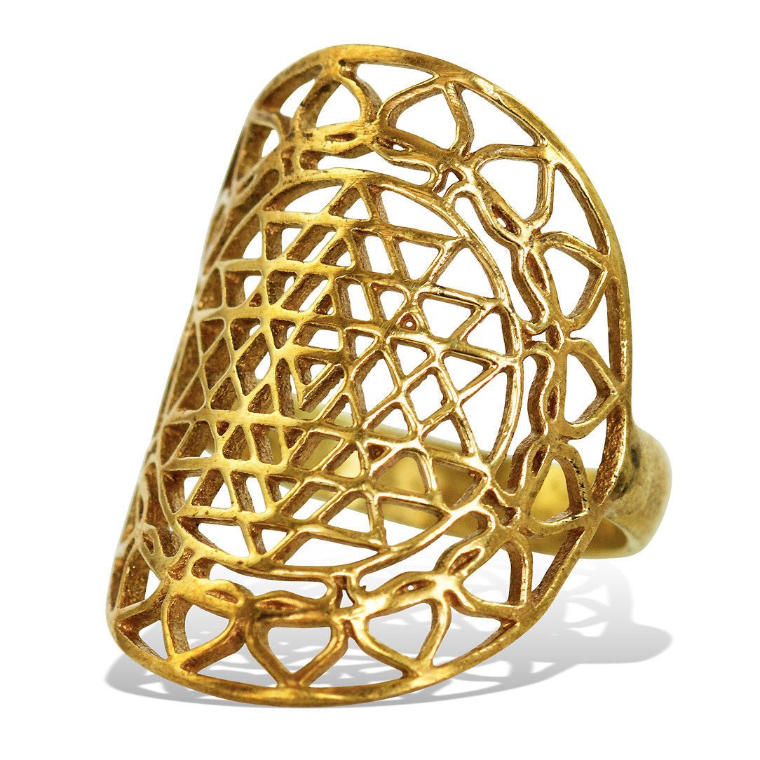Sacred Mandala Ring - Brass - Tree Spirit Wellness
