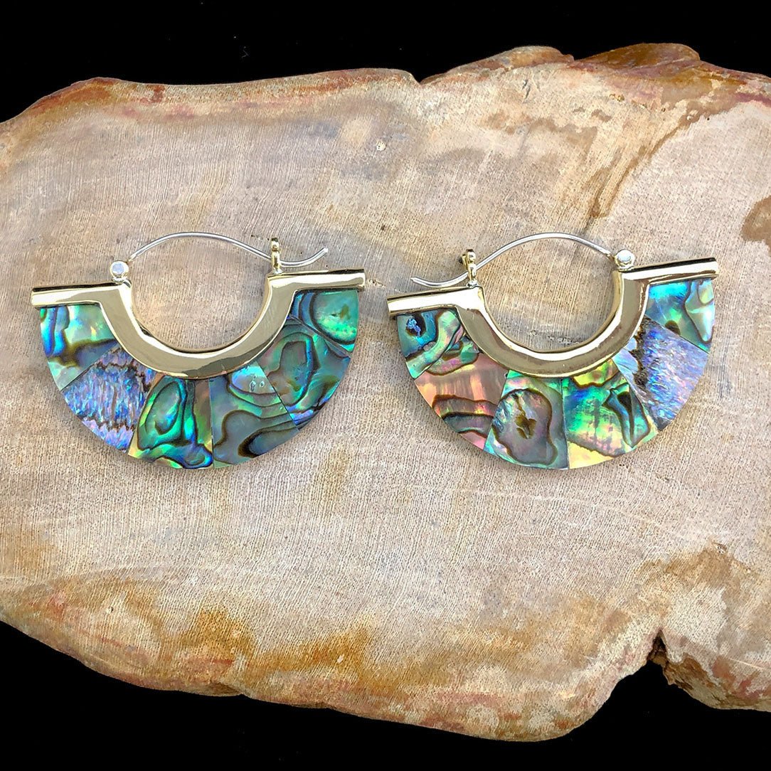 Sade Hoops - Abalone Shell - Tree Spirit Wellness