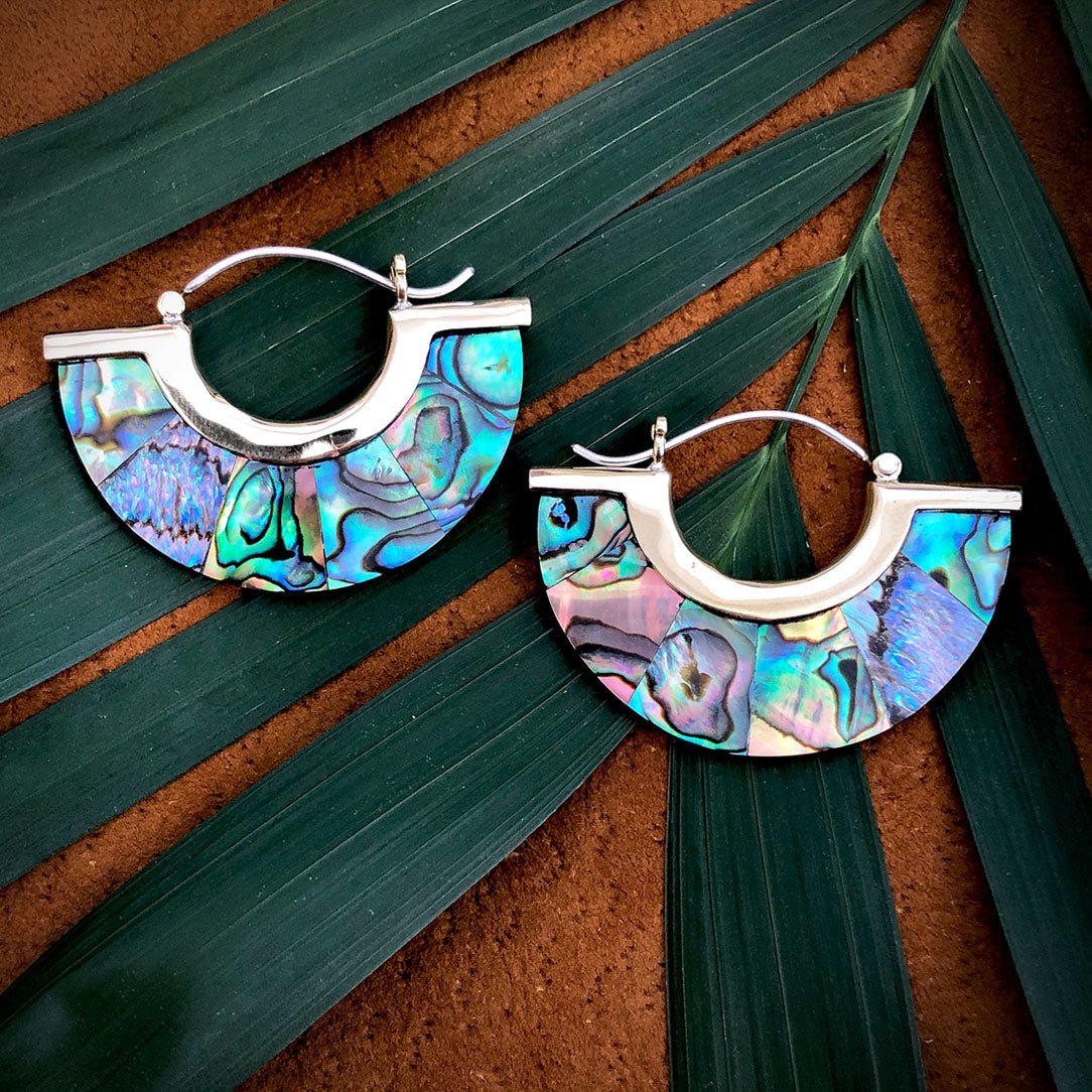 Sade Hoops - Abalone Shell - Tree Spirit Wellness