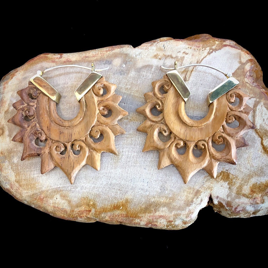 Sahara Hoops - Wood - Tree Spirit Wellness