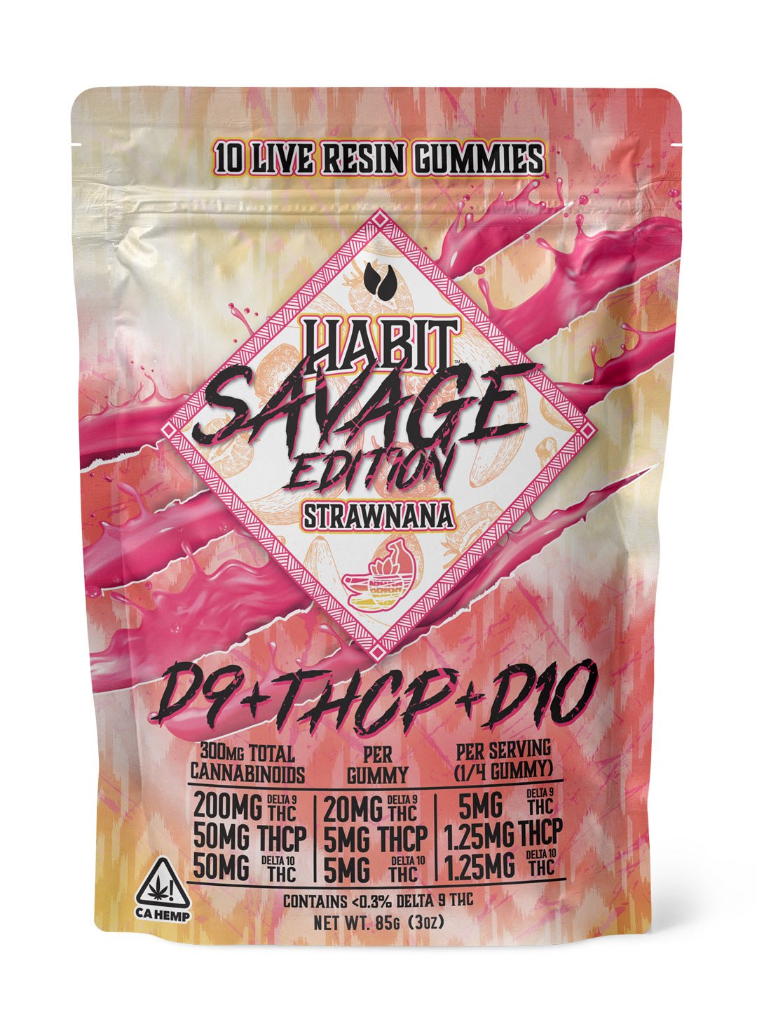 SAVAGE EDITION Delta 9+THCP+Delta 10 gummies Strawnana - Tree Spirit Wellness