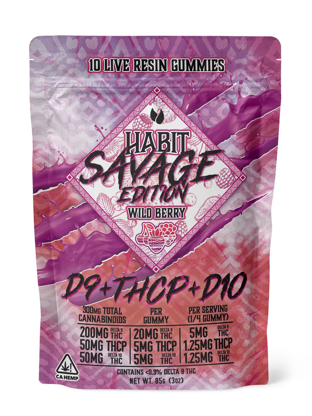SAVAGE EDITION Delta 9+THCP+Delta 10 gummies Wild Berry - Tree Spirit Wellness
