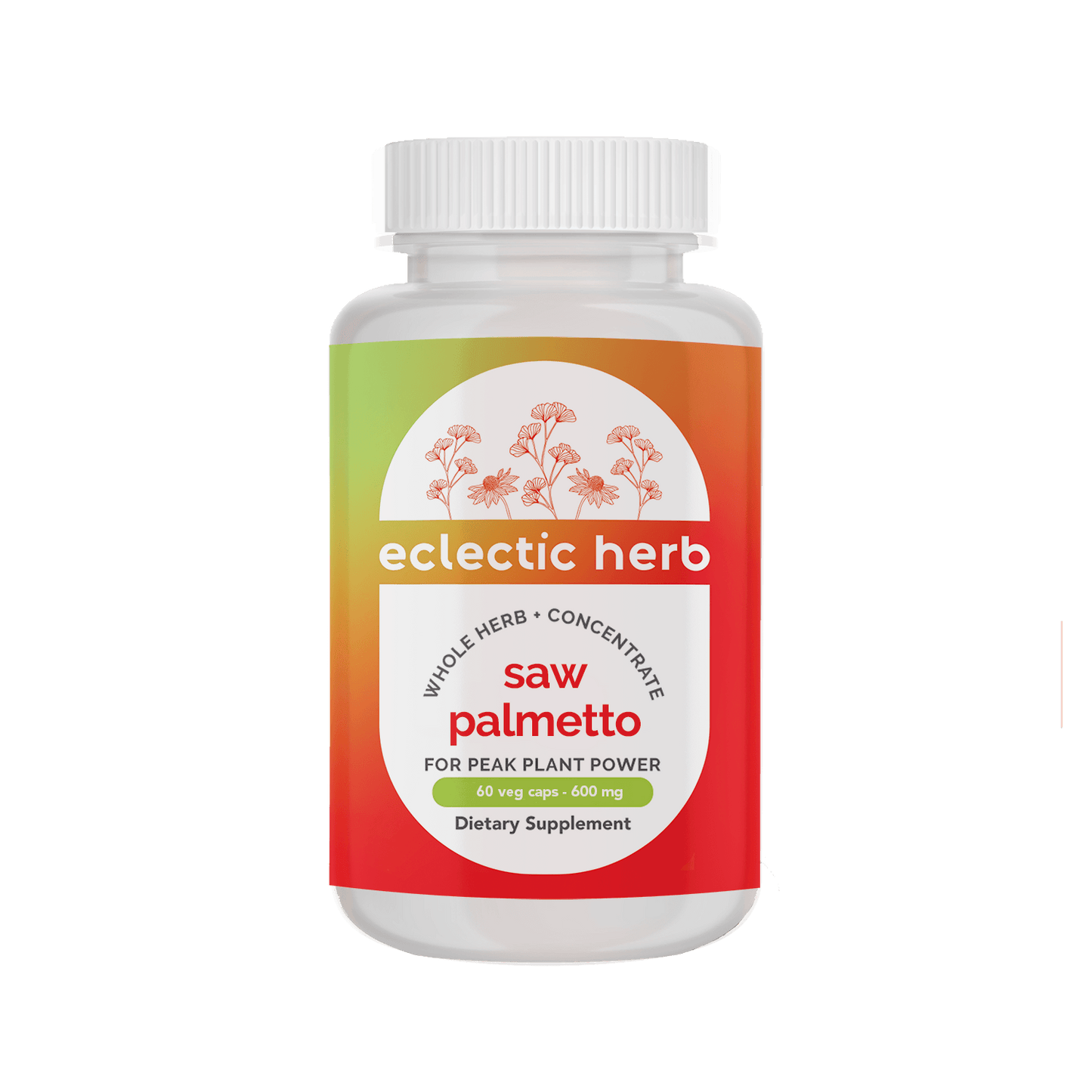 SAW PALMETTO CAPSULES *PLASTIC BOTTLE* - Tree Spirit Wellness