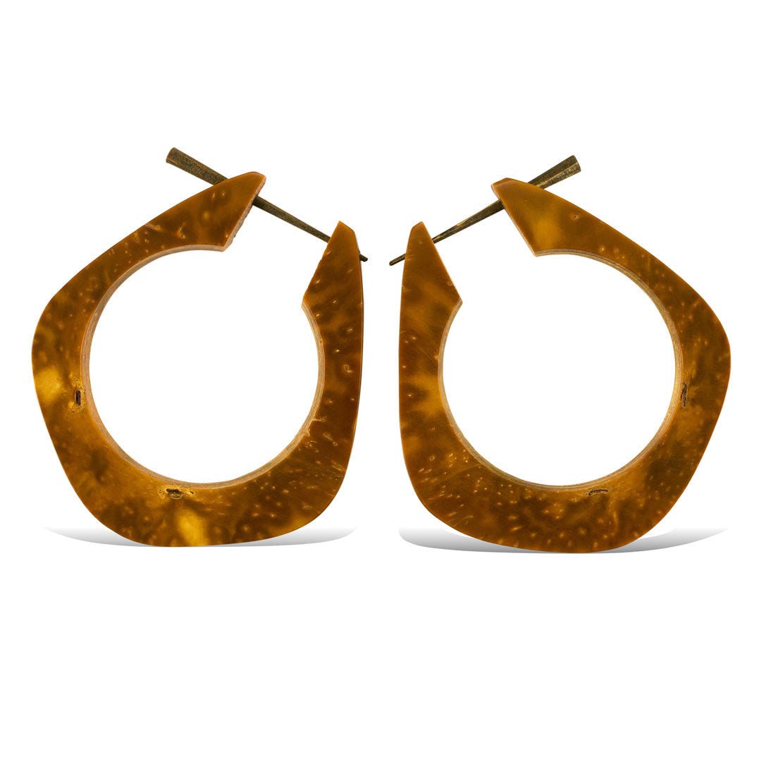 Shield Hoops - Piassava Palm Nut - Tree Spirit Wellness