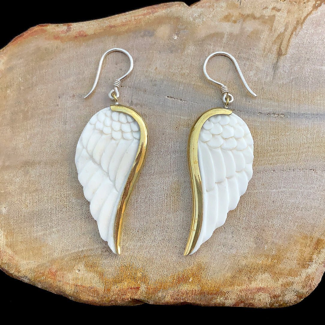 Shielded Feathers - Bone - Tree Spirit Wellness