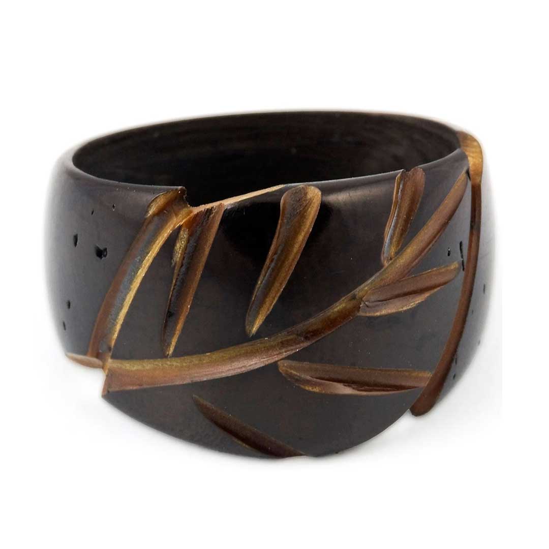 SINGLE LEAF COCONUT RING freeshipping - Tree Spirit Wellness
