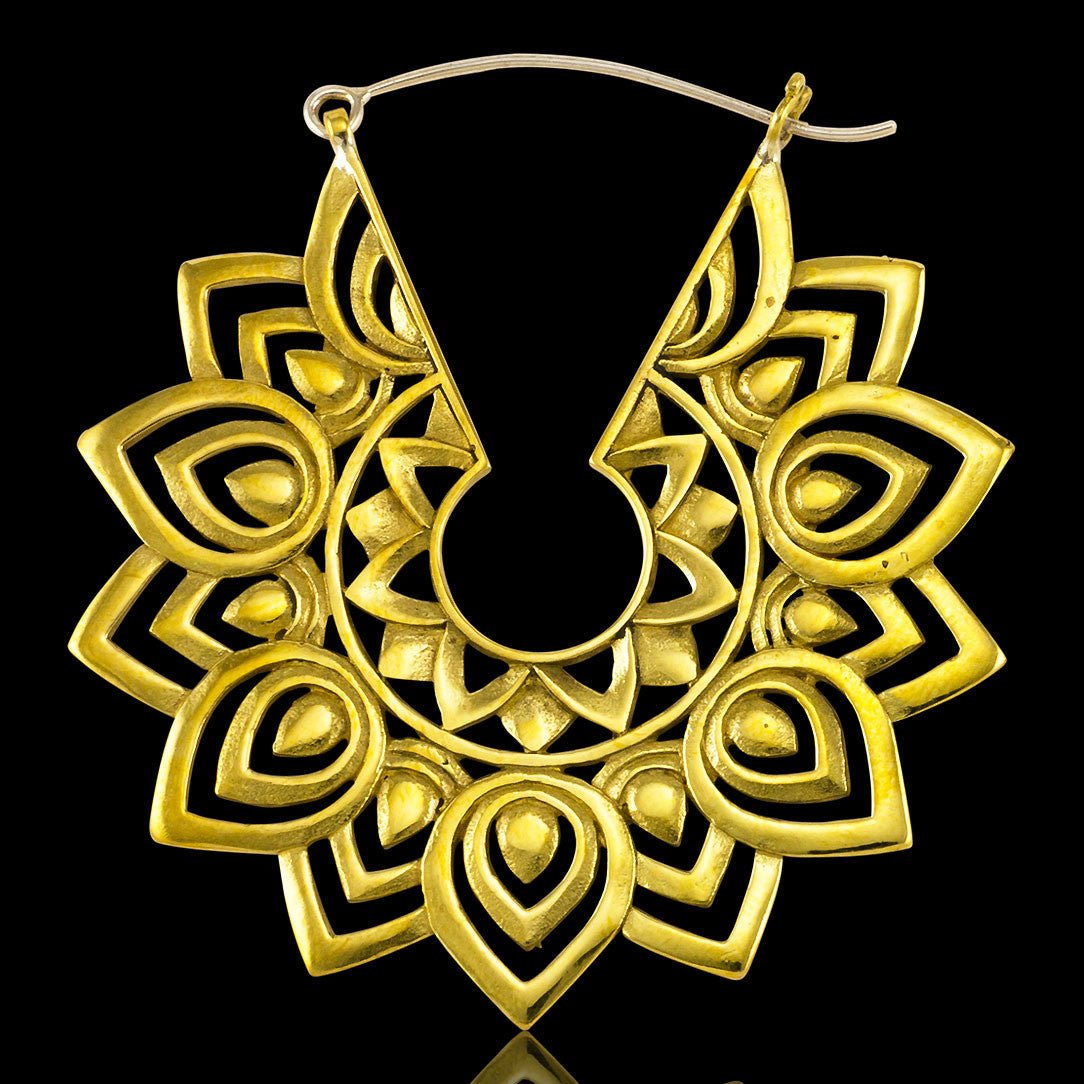Sunflower Hoops - Silver Post - Tree Spirit Wellness