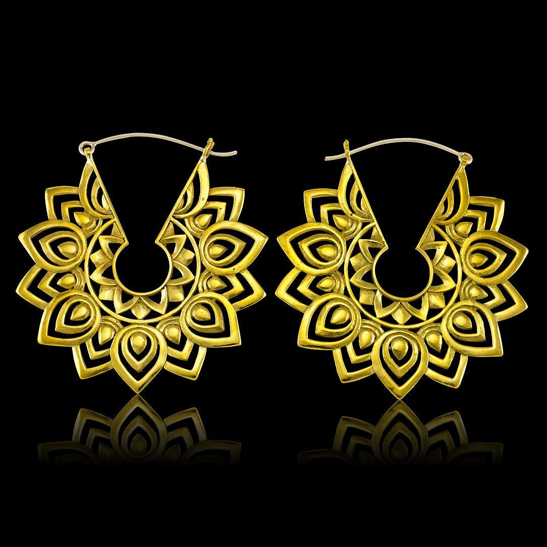 Sunflower Hoops - Silver Post - Tree Spirit Wellness