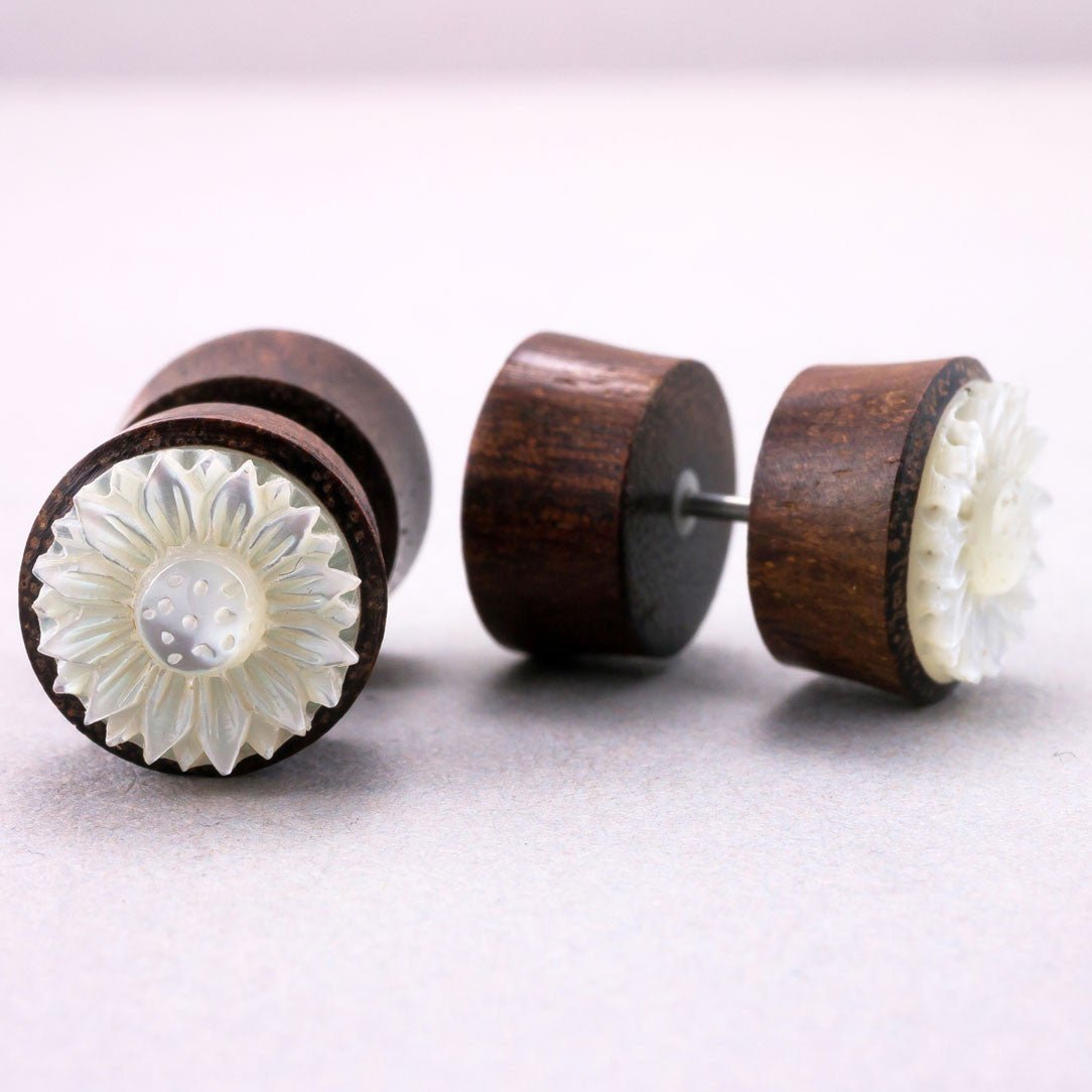 Sunflower Mother of Pearl - Wood - Tree Spirit Wellness