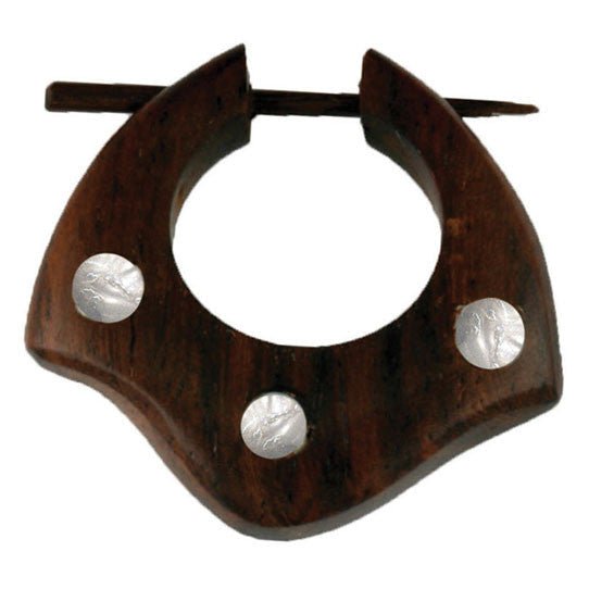 Triple Shell Hoops - Wood - Tree Spirit Wellness