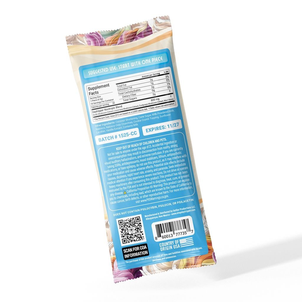 10 Piece Cookies & Cream White Chocolate Bar - 10 Bars/Case - Tree Spirit Wellness