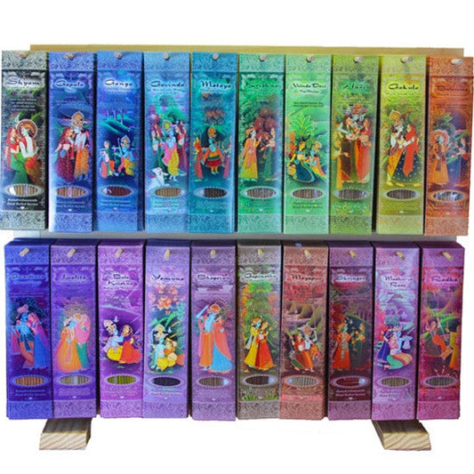 Prabhuji Wholesale Opening Bundle - Incense - Display Rack with 20 Fragrance Variety of Your Choice - 260 Packs