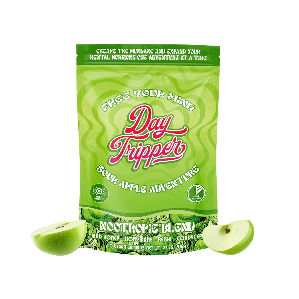 10ct Sour Apple Adventure Mushroom Gummies Case of 10 - Tree Spirit Wellness