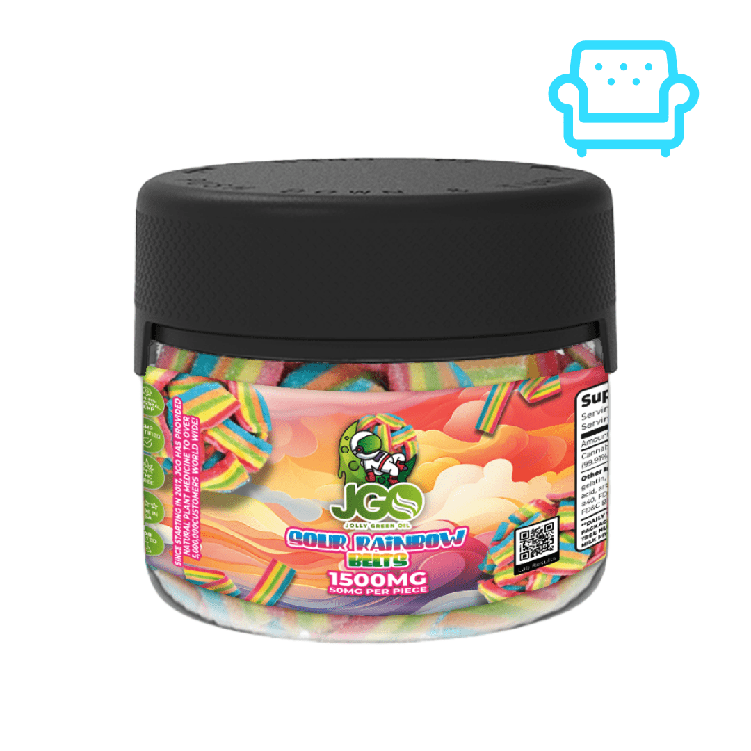 CBD Isolate Gummies - Sour Rainbow Belts - Tree Spirit Wellness