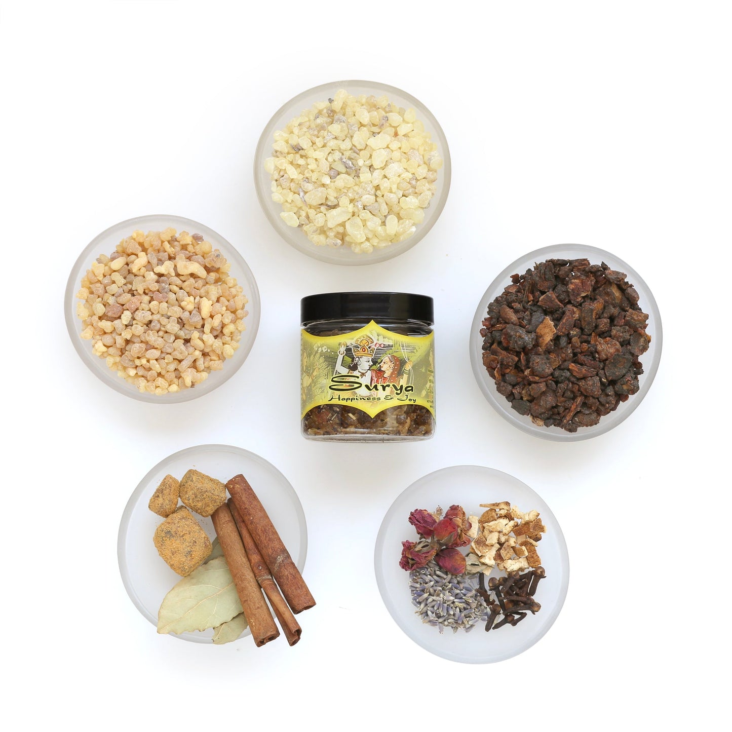 Prabhuji Resin Incense Surya - Happiness and Joy - 2.4oz jar