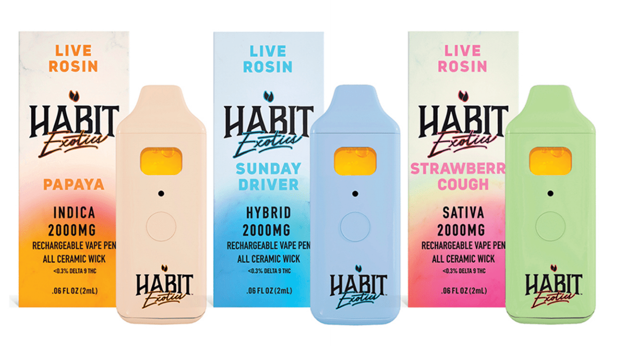 2g Live Rosin Rechargeable Vape - Papaya (Indica) - 10 Pack - Tree Spirit Wellness