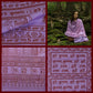 Prabhuji Meditation Yoga Prayer Shawl - Maha Mantra - Purple Large