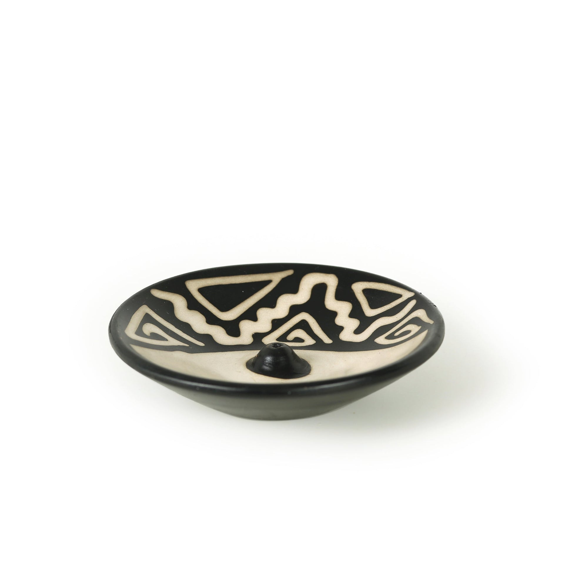 701-80 - Incense Burner - Peruvian Ceramic Incense Burner for Stick Incense - 4.75" Prabhuji's Gifts wholesale and retail