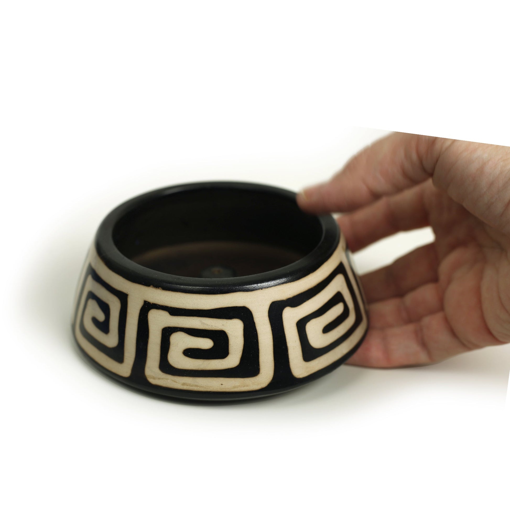 701-81 - Incense Burner - Peruvian Ceramic Incense Burner for Stick and Cone Incense - 4.5" - Prabhuji's Gifts wholesale and retail