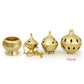 Burner - Brass Burner, Clear Ball 3.25"Hx3"D - Wholesale and Retail Prabhuji's Gifts 