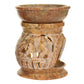 Oil Diffuser - Natural Soapstone Oil Burner Round Elephant 4" - Wholesale and Retail Prabhuji's Gifts 