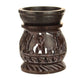 Oil Diffuser - Natural Soapstone Oil Burner Round Elephant 3.25" - Wholesale and Retail Prabhuji's Gifts 