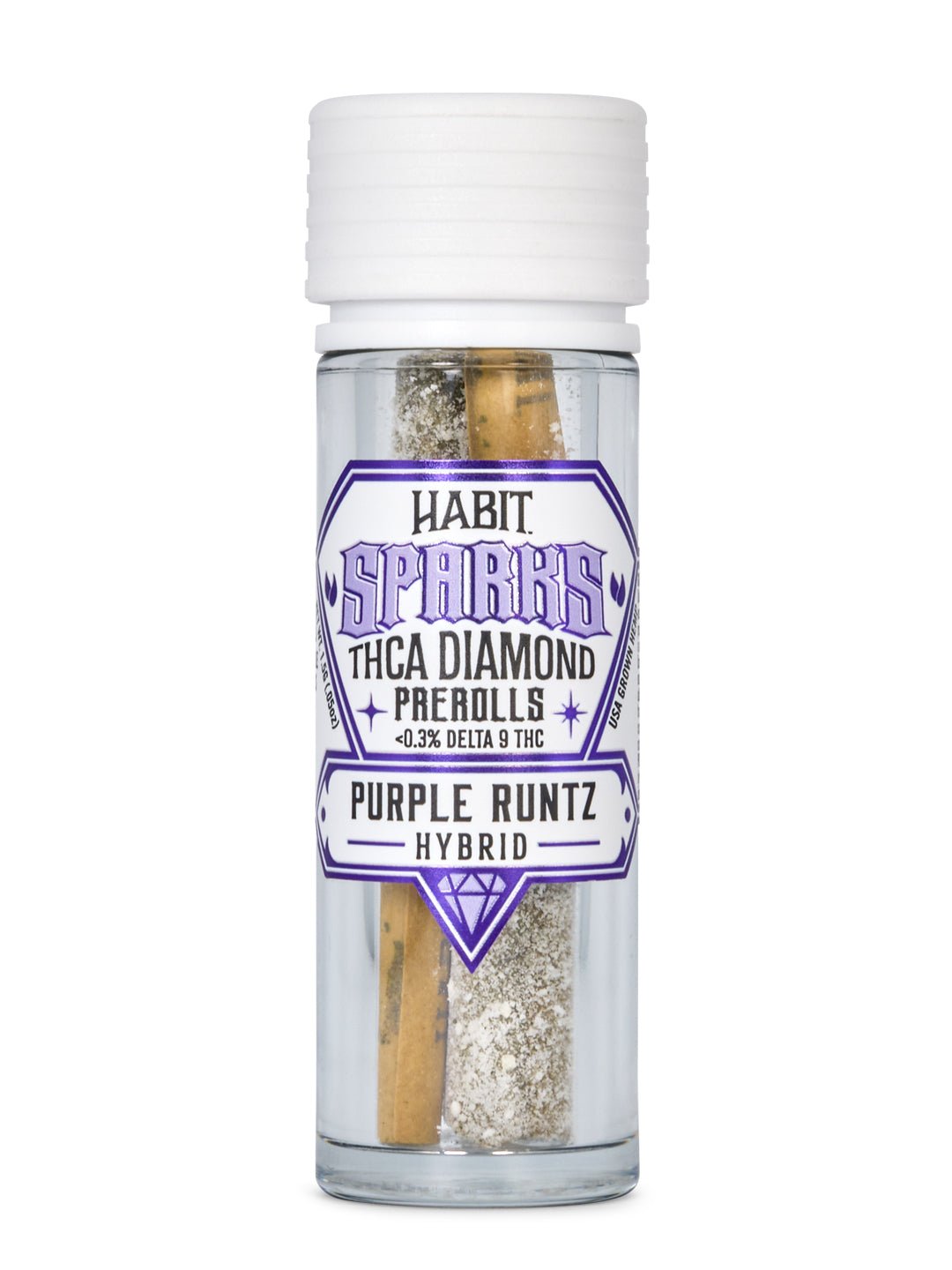 .75g THCA Sparks Diamond Coated Purple Runtz (Hybrid) PRE - Rolls 2Pk - 5PKS - Tree Spirit Wellness