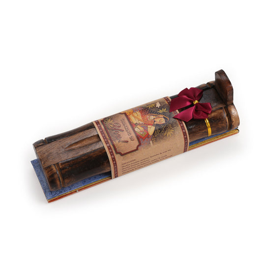 Prabhuji Incense Gift Set - Bamboo Burner + 3 Meditation Incense Stick & Greeting - Thinking of you