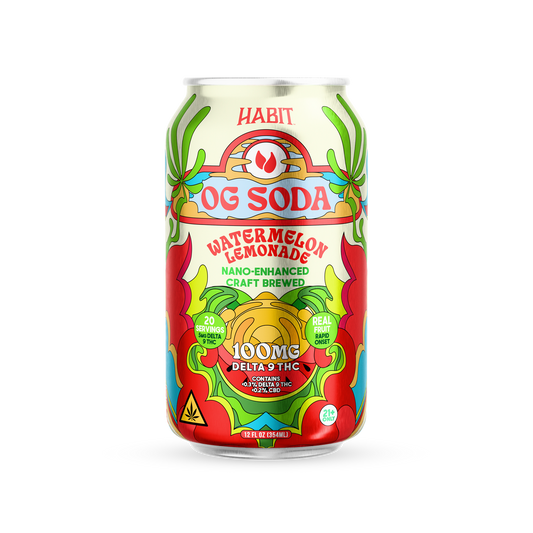 Delta 9 100mg OG Soda - Watermelon Lemonade - 12pk - Tree Spirit Wellness