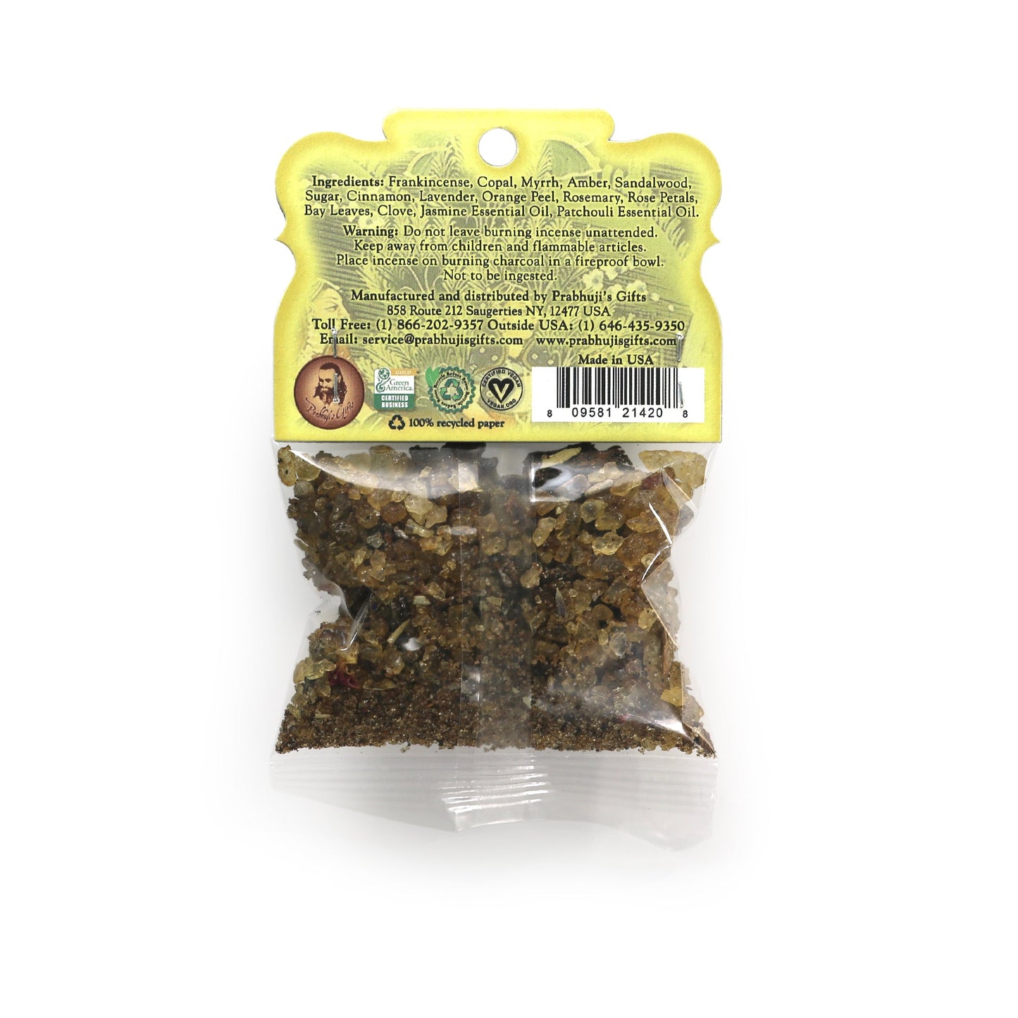 Prabhuji Resin Incense Surya - Happiness and Joy - 1.2oz bag