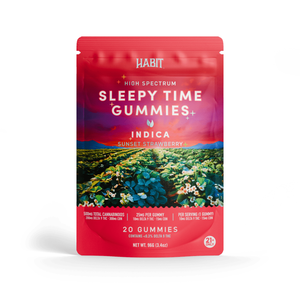 Award Winning sunset strawberry 10mg Delta 9 +15mg CBN Gummies - Tree Spirit Wellness